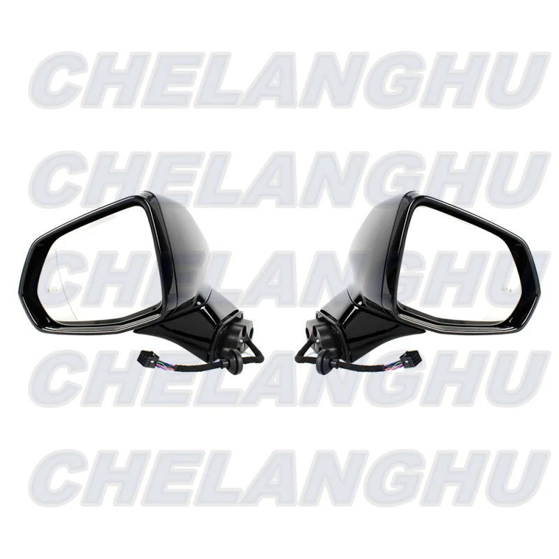 For Cadillac XT5 2016 2017 2018 2019 2020 European version 1 Pair 16 / 14 Pins Black Painted Memory Power Fold Mirror Assembly