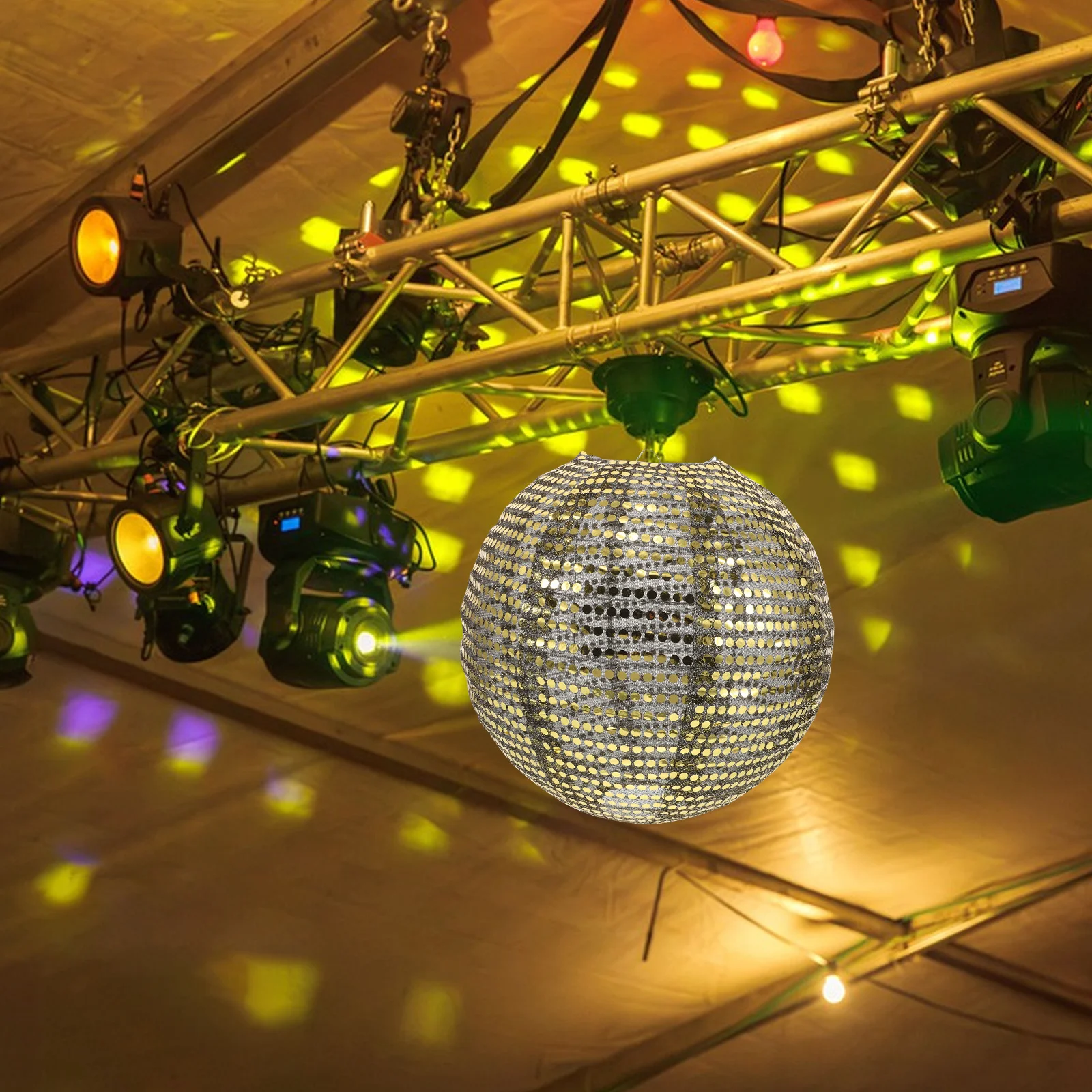 

2pcs Sequin Lanterns Gold Glitter Round Disco Party Decoration Lamp Shade Hanging Light Farmhouse Bridal Shower Bedroom Home