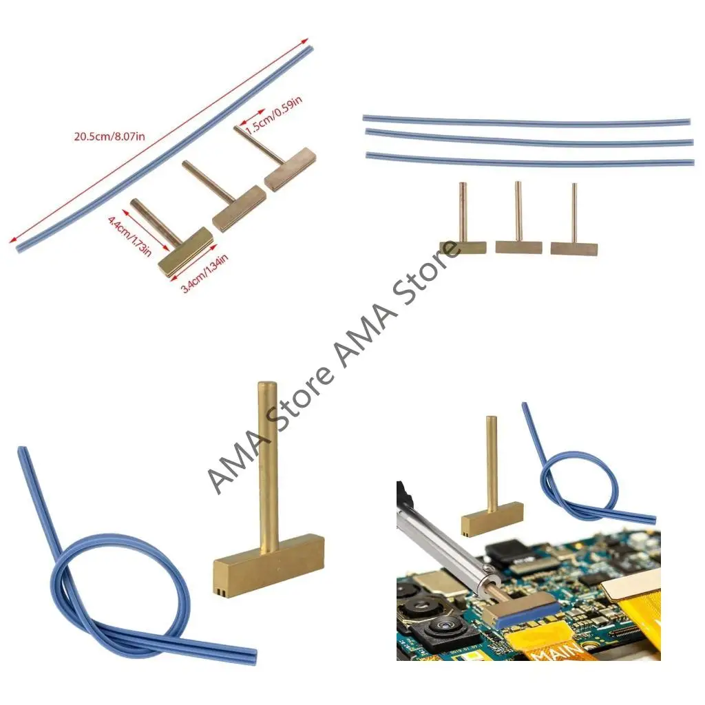 

30 Вт/40 Вт/60 Вт T жала для паяльника с бесплатной резиновой полосой горячего прессования для ремонта гибкого кабеля ЖК-экрана