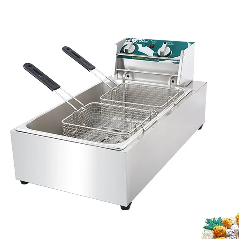 Timing Electric Machine Basket Commercial Table Top Free  Table Pots Deep Thermostat Chicken Double Fries Making Deep Fryer