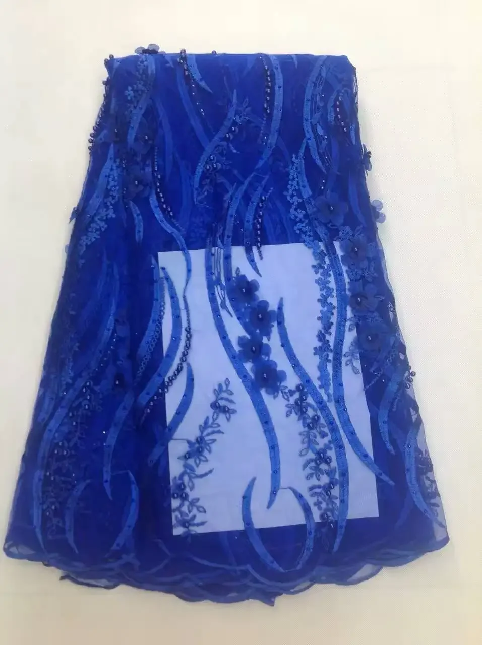 

Latest desgin african french lace fabric high quality 2021 beautiful nigerian beaded lace fabric for wedding net lace JL1061