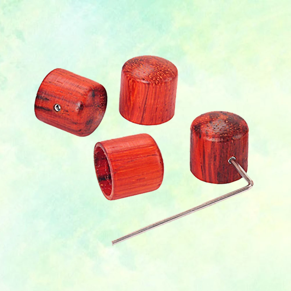 

4pcs Knobs for Guitar Bass Amp Replacement Fits Shaft Diameter Split Pots Control Amplifier Redwood