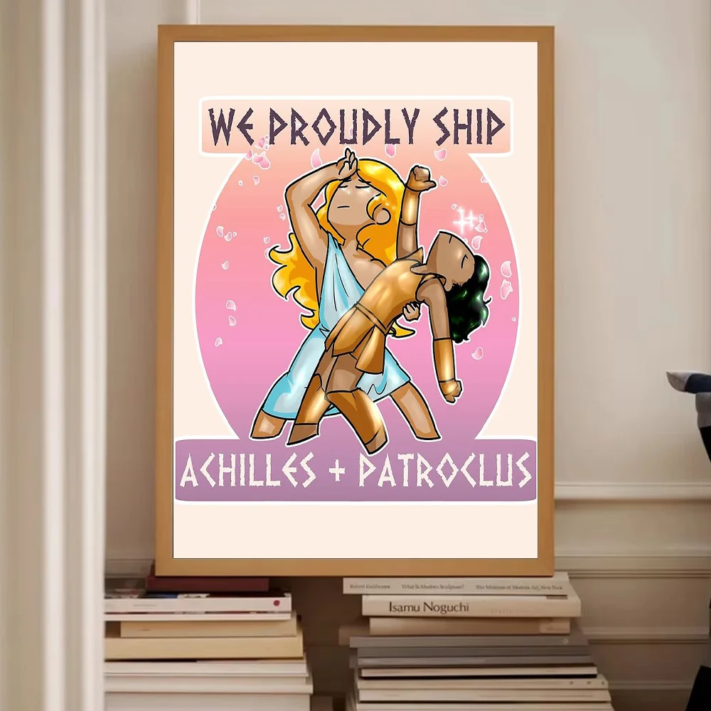 الأساطير اليونانية القديمة قماش جدار الفن بوسيدون هرقل أخيل اللوحة ديكور المنزل هدية ديكور #2