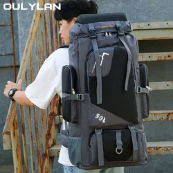 Oulylan 90L Waterproof Camping Equipment Men Hiking Camping Backpack Trekking Bag Rucksack Large Capacity Travel Sports Bags