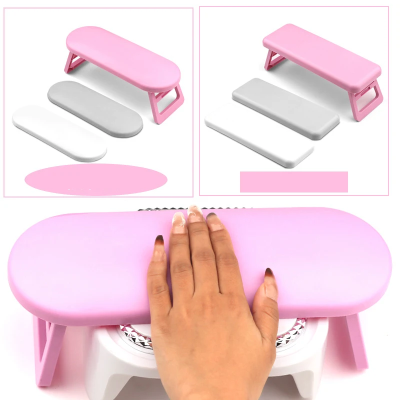 Foldable Nail Arm Rest Pillow Manicure Practice Arm Stand Cushion Holder Nail Art Salon Tool Portable Hand Support Mat