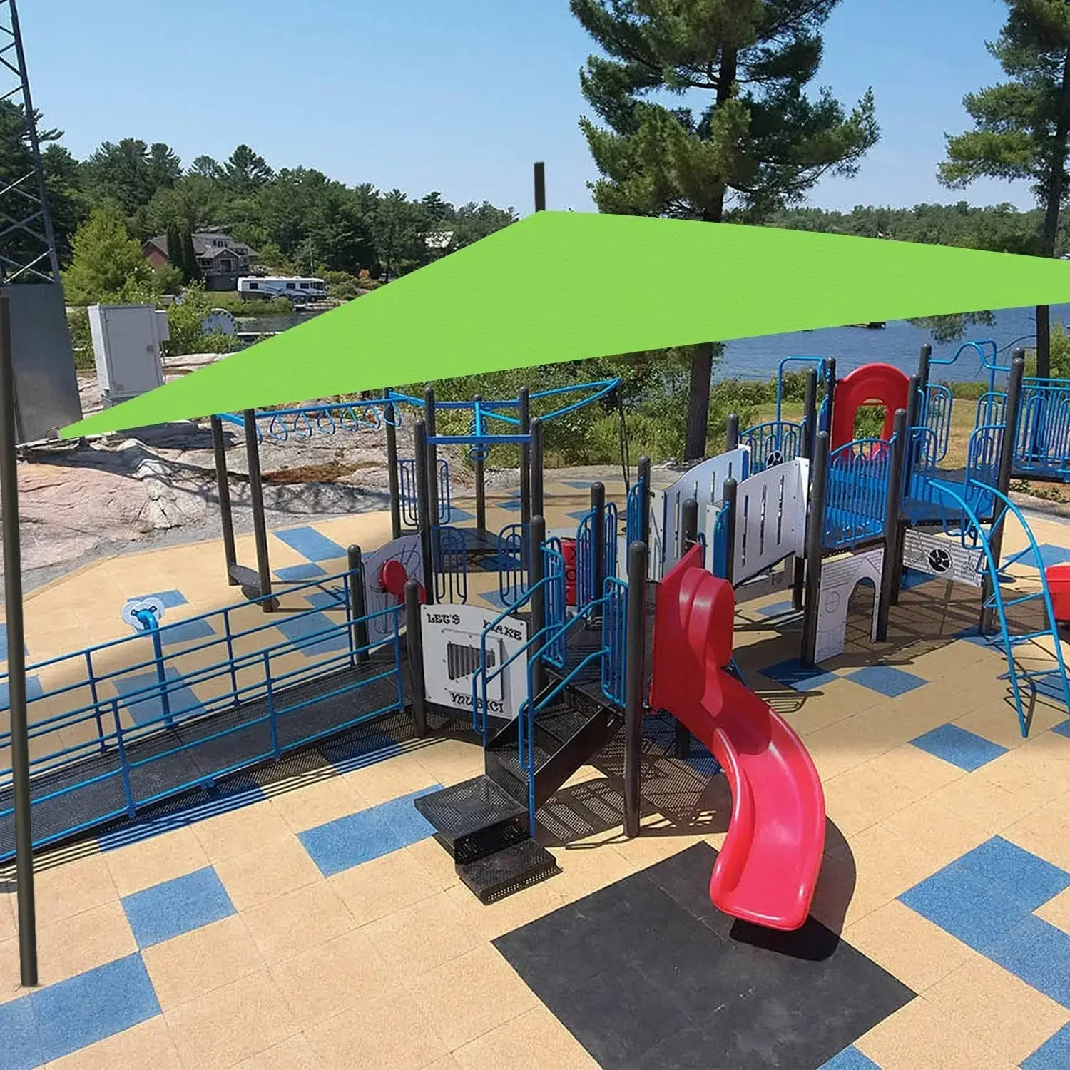 

Водонепроницаемый солнцезащитный тент-парус, треугольный, 23' x 23' x 23', с 95% защитой от УФ-излучения, для патио и навесов для автомобилей