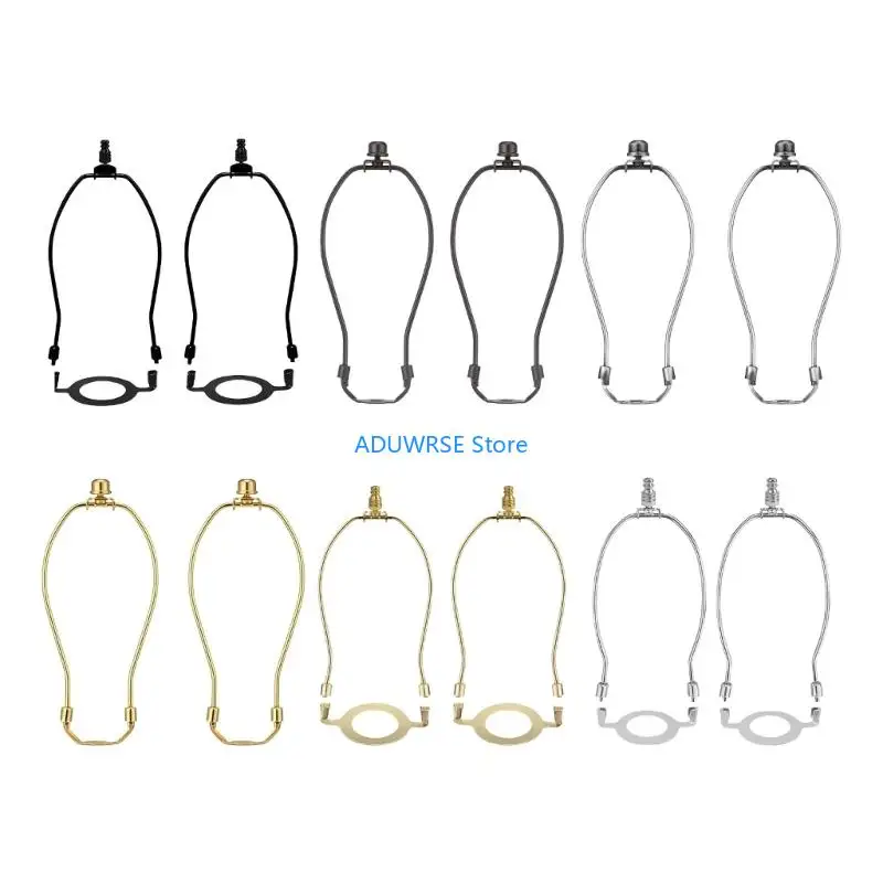 

Q6PE 2 Pack Fashion Harp Bracket Lampshades Holder Lamp Shade Harp Holder Bracket Support Lampshades Harp Hardware Texture