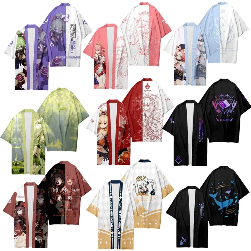 

Genshin Impact Nahida Haori Acgn Japanese Cardigan 3D Print Harajuku Kimono Loose Adult Jacket Pajama Men Cardigan Long Tops