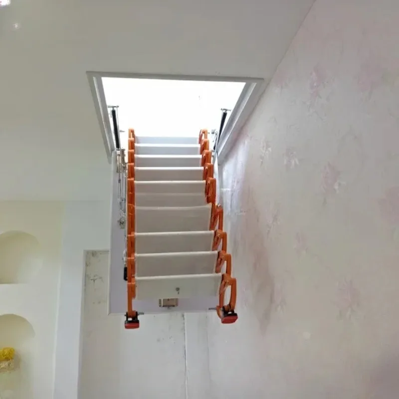 

【Best-selling】Standard steel telescopic automatic telescopic loft ladder/remote control ladder/ladder with handrails