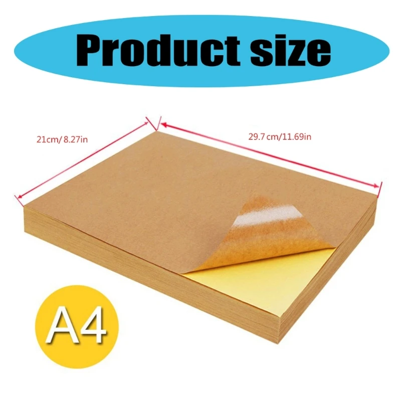 100 ورقة ملصق بحجم حرف 210 × 297 مم ملصقات ذاتية اللصق قابلة للطباعة