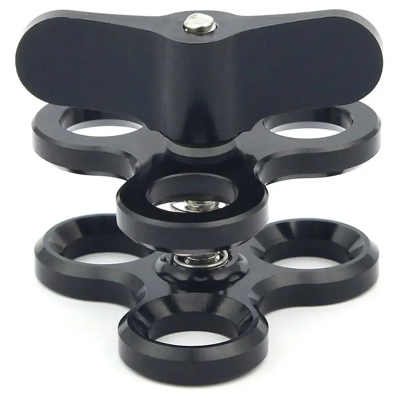 Efficient Aluminum Alloy Ball Joint Arms 3 Section Ball Joint Clamp Mount Fill Light Lamp Holder For Diving Underwater Photograp