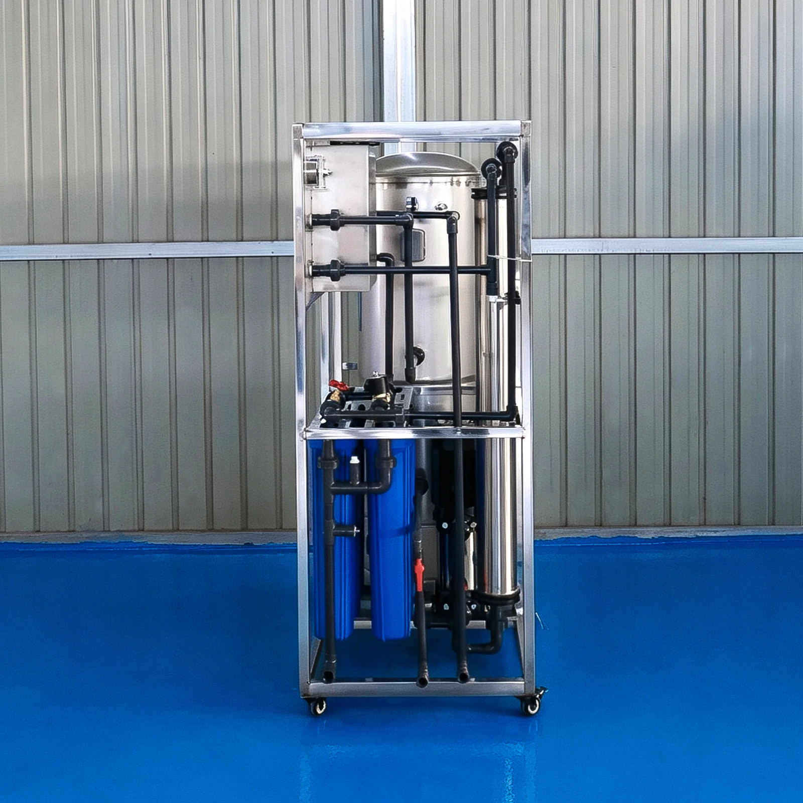 Automatic Ro Plant Drinking Pure Water Purification System Stainless Steel RO Commercial Water Purifier Machinery With Tank