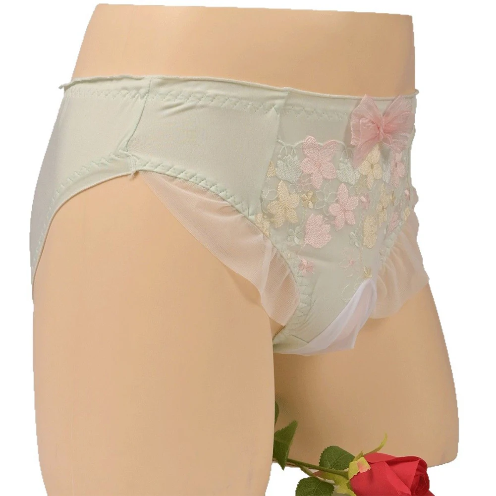 

Lovely Mens Bow Flower Lace U Pouch Briefs Underpants Underwear Lingerie Elastic Sissy Comfortable Exotic Panties