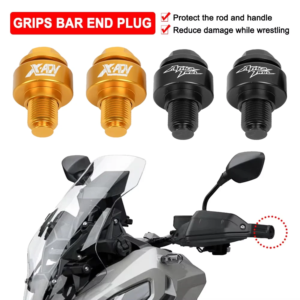 

Motorcycle Handlebar Plug Handle Grips Bar End Cap For Honda X-ADV750 2021-2025 CRF1000L CRF1100L Africa Twin Adventure Sports
