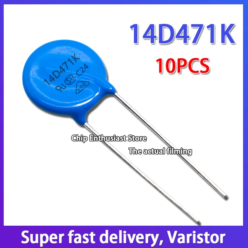 Varistor de 10 piezas 14D391K 391KD14, Varistor en línea, diámetro 14MM DIP-2 390V