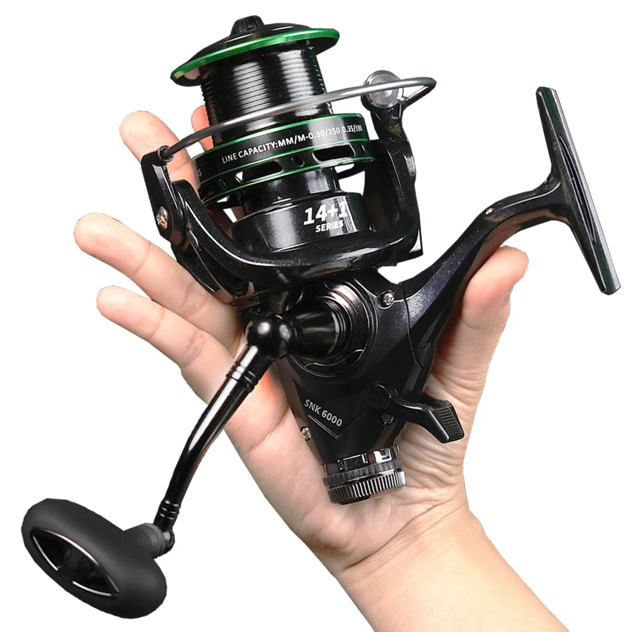 20Kg Max Drag Power Metal Fishing Reel  Saltwater Freshwater Front And Rear Brake Drag System 30 40 50 60 Series Spinning Reel