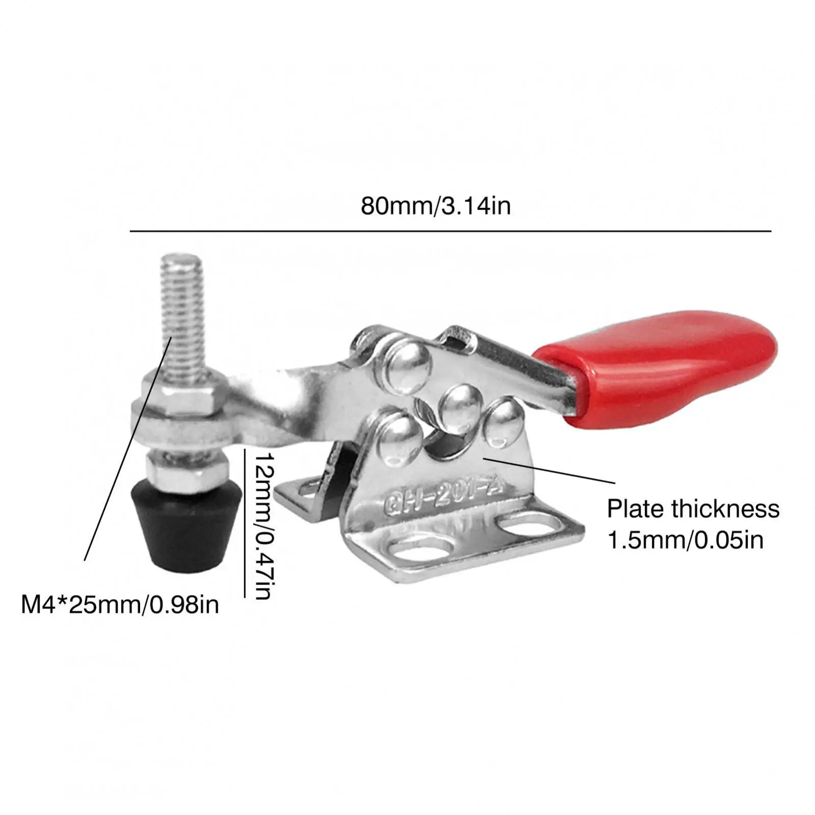 201A Cold Rolled Carbon Steel Quick Release Horizontal Toggle Clamp for Woodworking