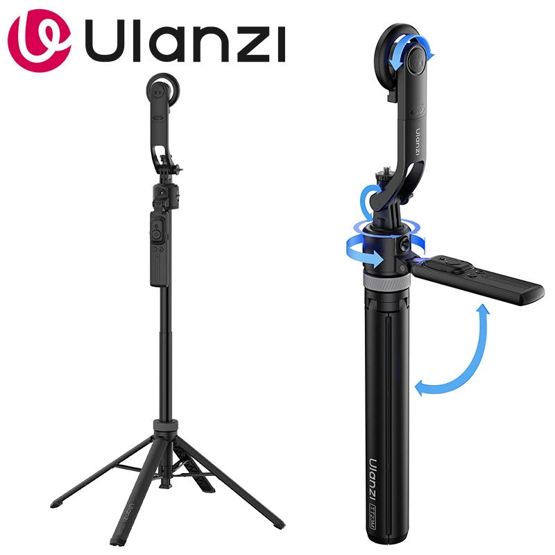 

Ulanzi TT23M 360 ° Штатив-монопод для селфи с автослежением за лицом по ИИ, управлением жестами, для смартфона, видеоблогинга и фотосъемки