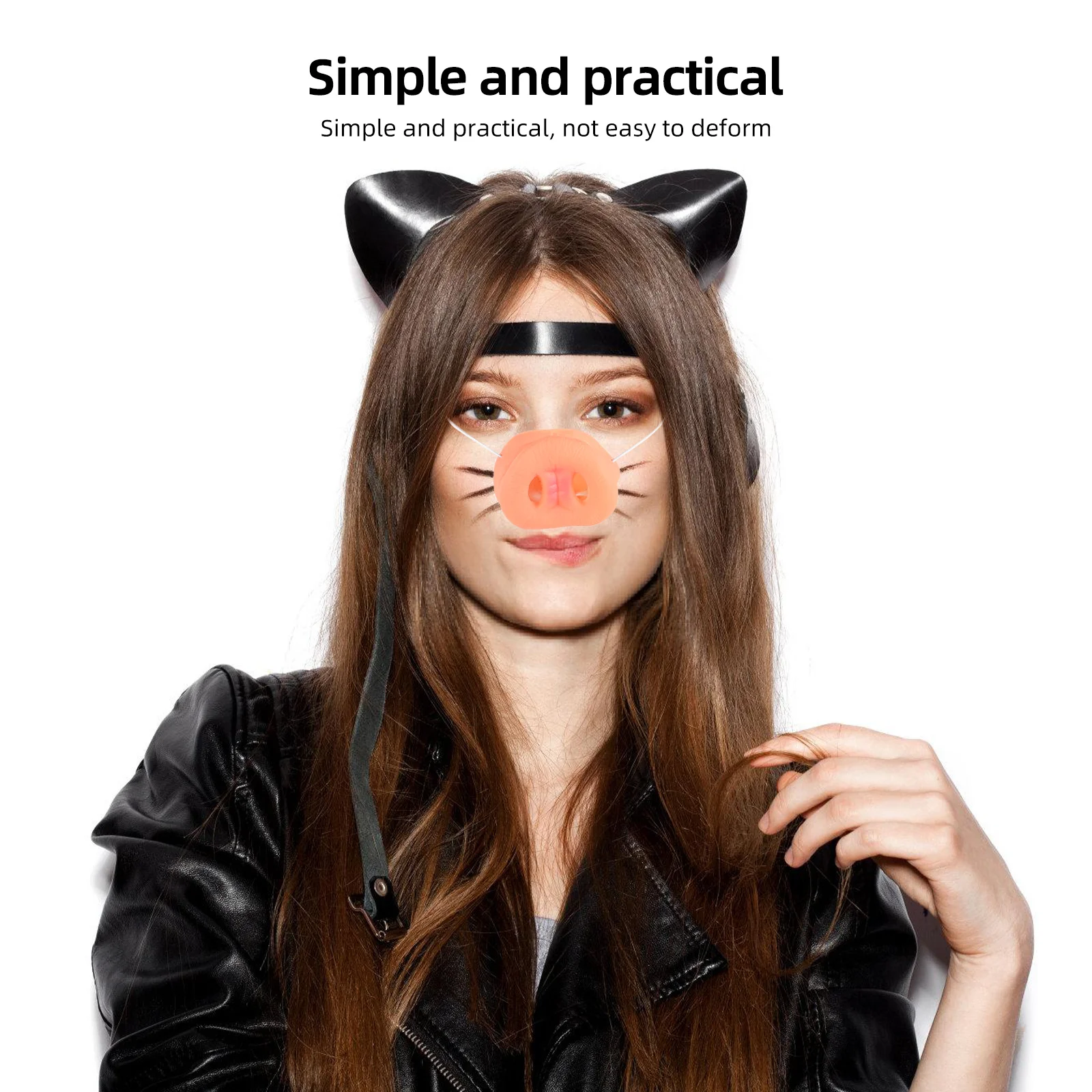 

14pcs Plastic Wall Mount Pig Nose Prop Halloween Party Costume Carnival Dress Up Decor, Funny Pig Snout Accessory