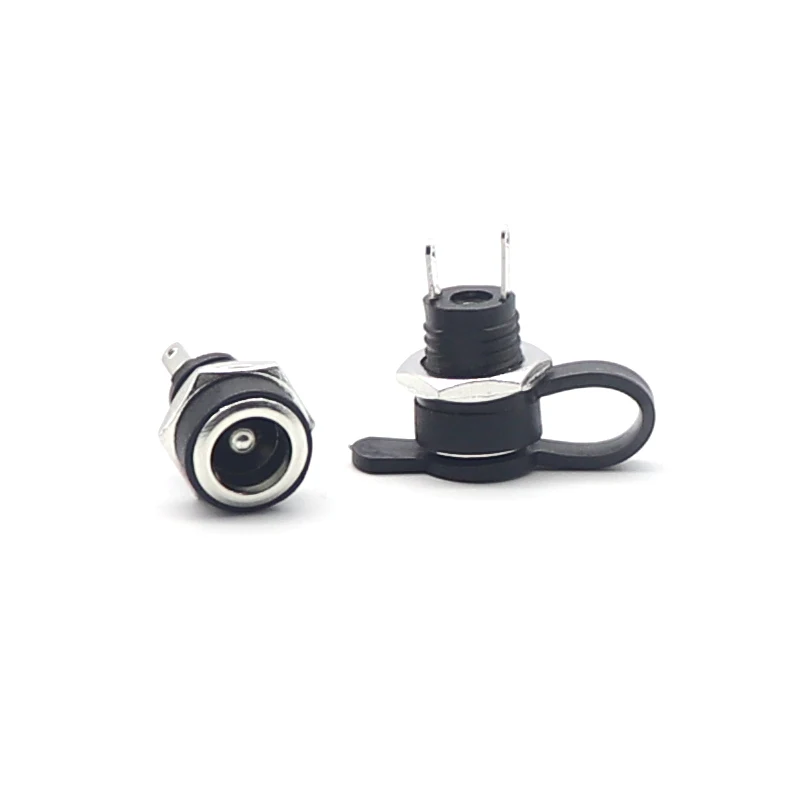 【10PCS】5.5 x 2.1mm 5.5x2.5 DC Connectors Power Plug Male Female Jack Socket Nut Panel Mount Solder Type DC Connector Adapter
