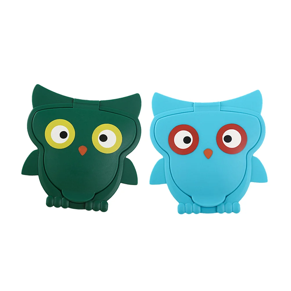 2 шт., крышки для влажных салфеток, мультяшная форма совы, пыленепроницаемые влагозащитные чехлы для салфеток для дома, ванной комнаты, кухни, аксессуары для салфеток