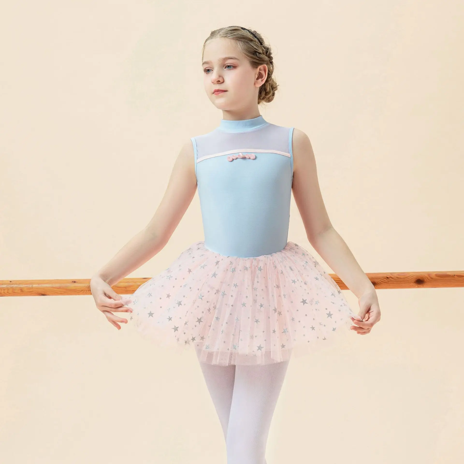 

Children's Practice Suit Sleeveless Ballet Dance School Girls' Performance Children's Gymnastics Body Suit
