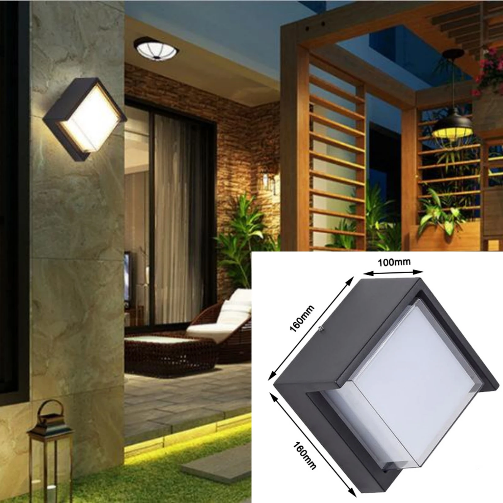 Imagem -06 - Lâmpada de Parede Led Impermeável com Sensor de Movimento Rgb Rgbw Exterior Corredor Varanda Luzes do Jardim Luzes Brancas Quentes Ip65 ac 85265v 5w 9w 15w