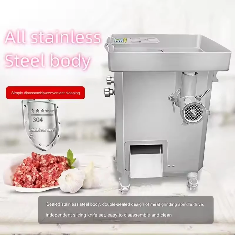 Large Commercial Fully Automatic Meat Grinder Multifunctional and New for Frozen & Fresh Meat Processing