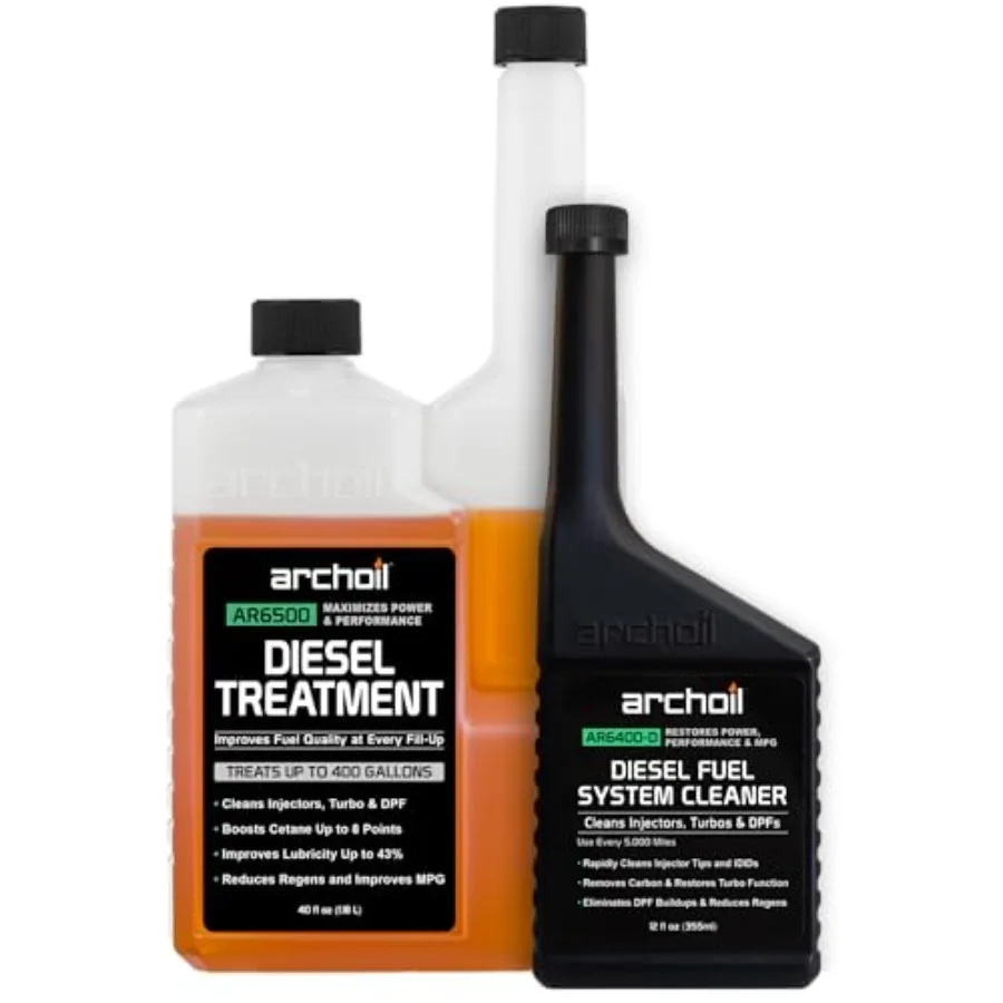 

Diesel Fuel System Kit for HeavyDuty Engines: Comprehensive 40 oz AR6500 Diesel Treatment and AR6400D Diesel Fuel System Cleane