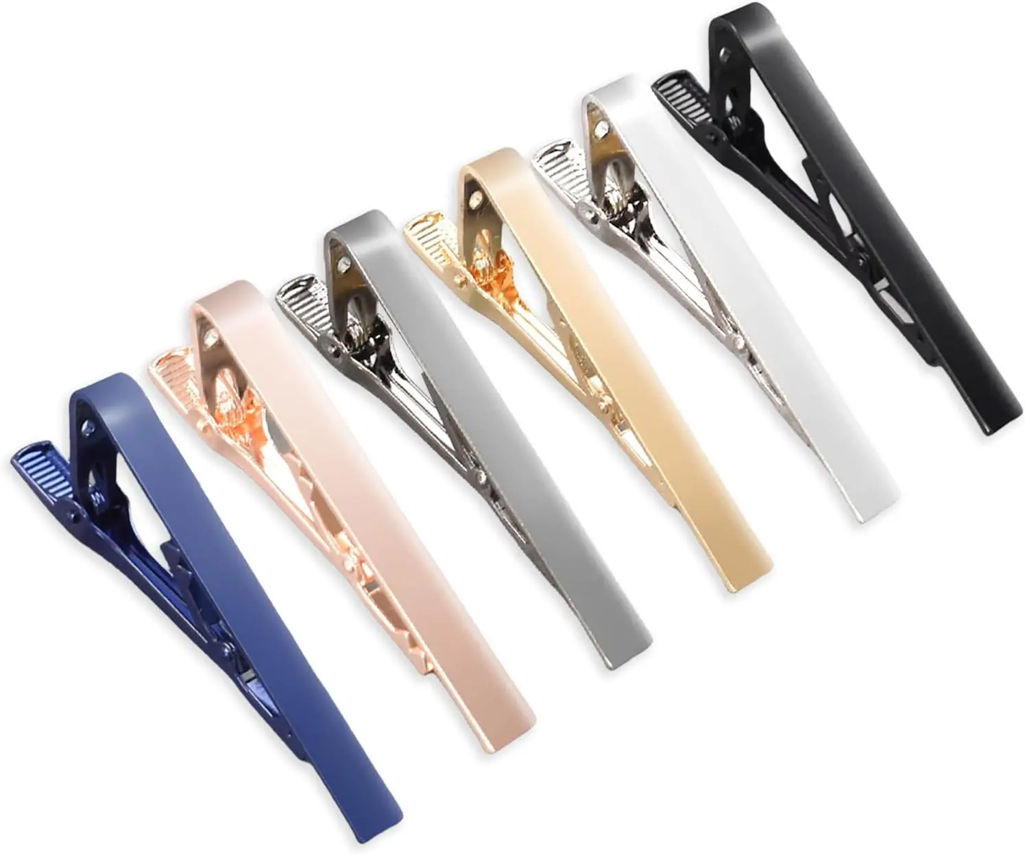 

6 Classic Tie Clips for Men, Non-Slip Design for Business, Wedding & Everyday Wear