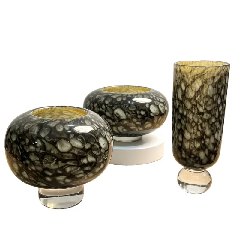 Light luxury glazed vase, high-end home glazed ornament, overseas gifts, medieval style,
