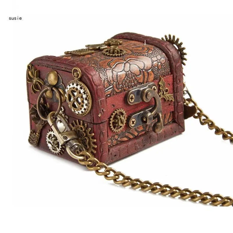 

X7YA Steampunk Crossbody Bags For Women Steampunk Shoulder Bag Vintage Punk Purse