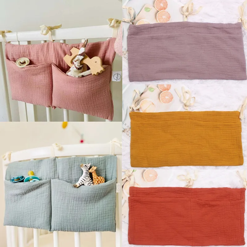 New Portable Baby Crib Storage Bag Multifunctional Newborn Bed Headboard Organizer For Kids Baby Bedding Diaper Bag