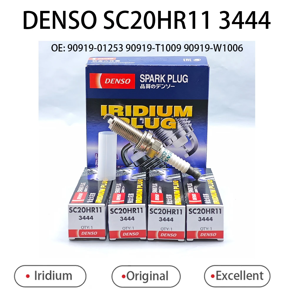 Original DENSO Iridium Spark Plug SC20HR11 3444 OEM 90919-01253 90919-T1009 90919-W1006