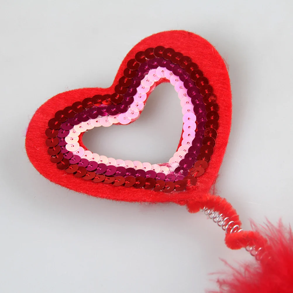 Christmas Valentine's Day Pet Love Shaped Hair Band Adorable Pet Hairpin Party Hair for Dog (Red Free Size)