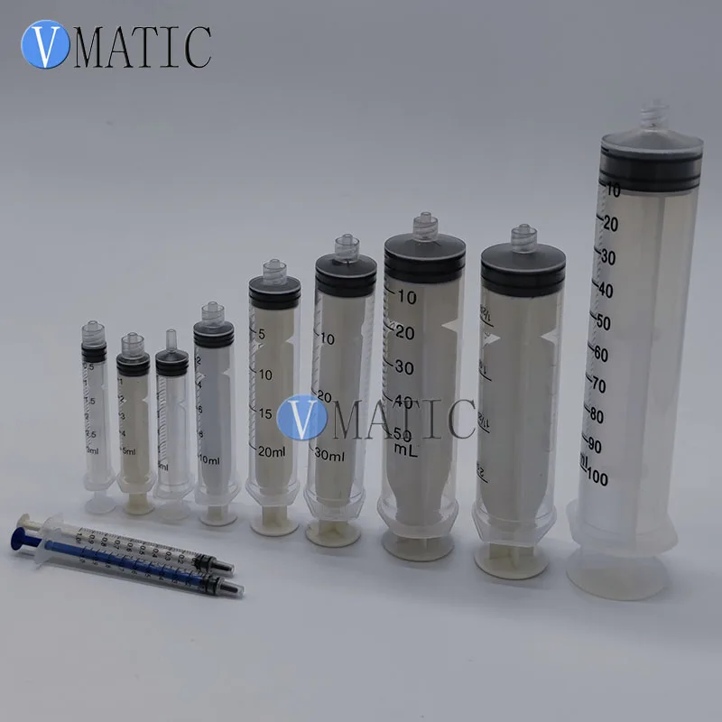 Free Shipping Luer Lock Plastic 1/3/5/6/10/20/30/50/60/100 Ml Fluid Liquid Glue Adhesive Ink Dispensing Manual Syringe