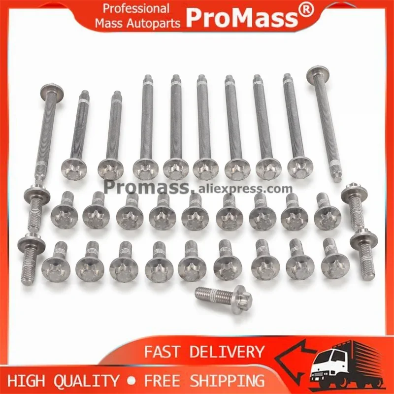 1 Set 11132210959 11130392549 Oil Pan Aluminum Bolts For BMW X5 X6 X1 X3 X4 1 2 3  4 5 7 Series E87 F20 F87 E93 F35 F11 N52 N55