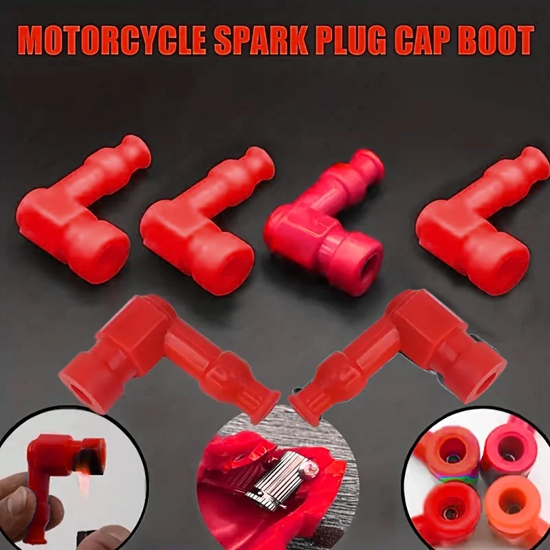 1pc Universal Motorcycle Ignition Spark Plug Cap 90 Degree Flashing Cap for Moto