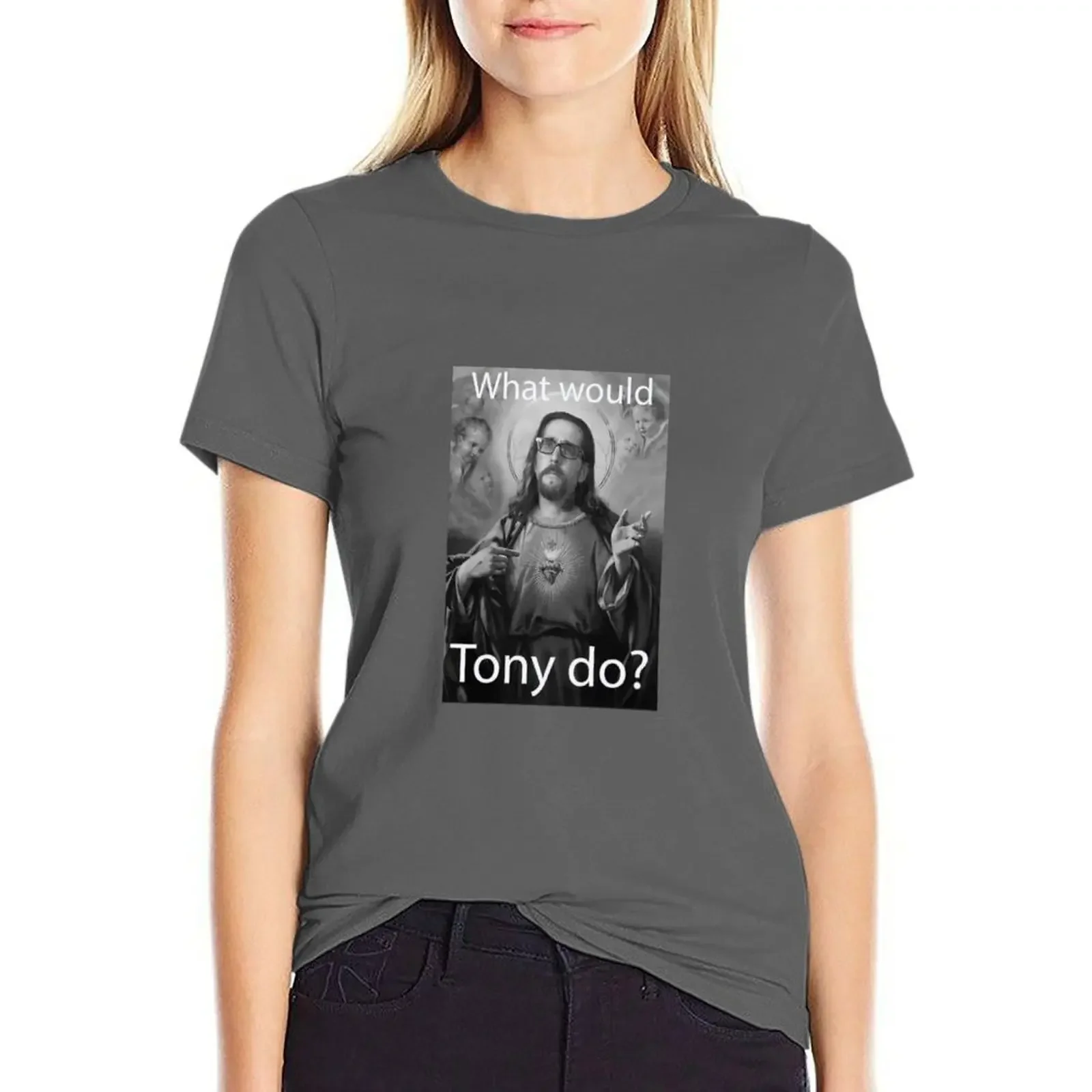 What Would Tony Do? T-shirt funny cute clothes tops western t-shirt dress for Women