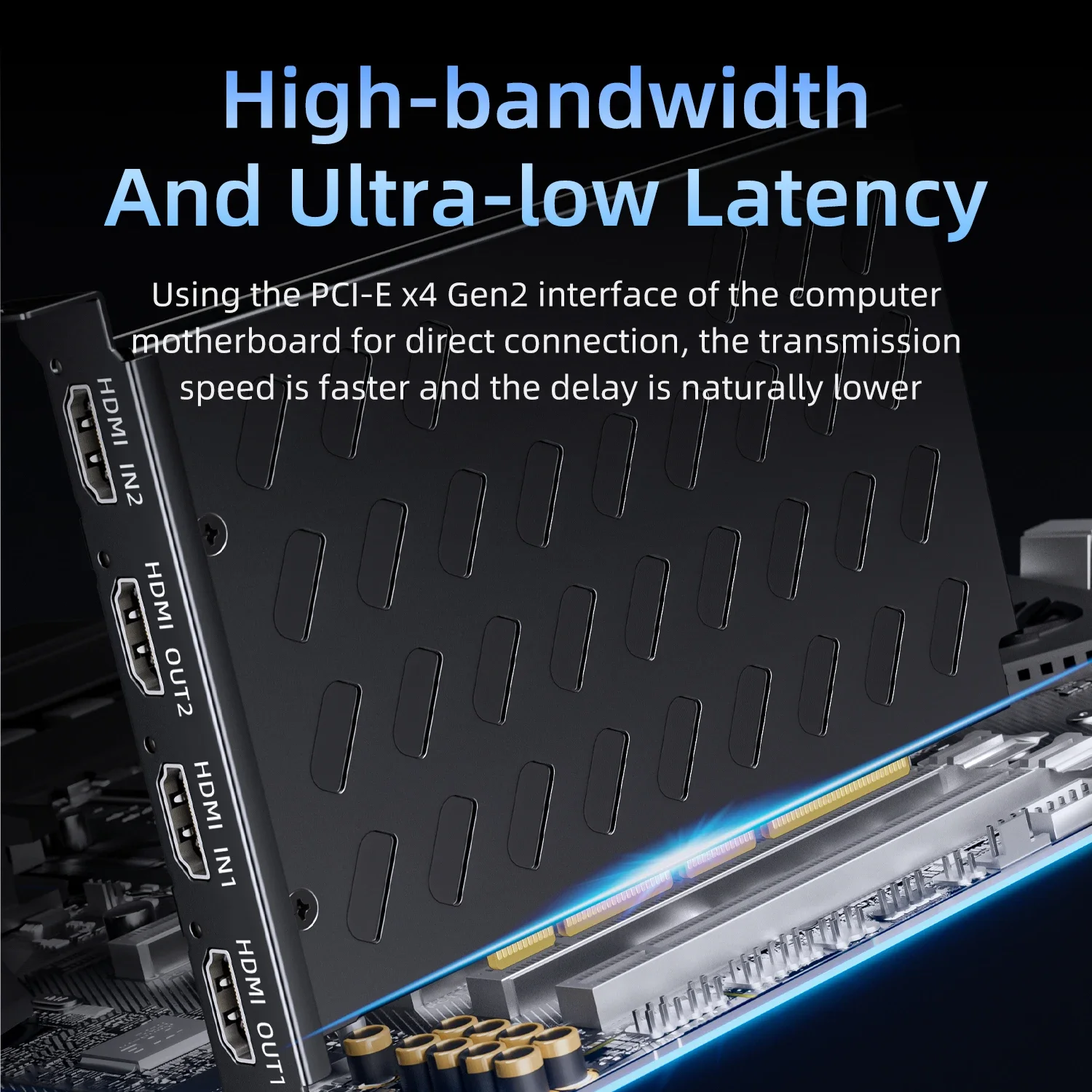 Unisheen 2 Channel 4k60 4k PCI-e Interface Video Capture Card Equipment