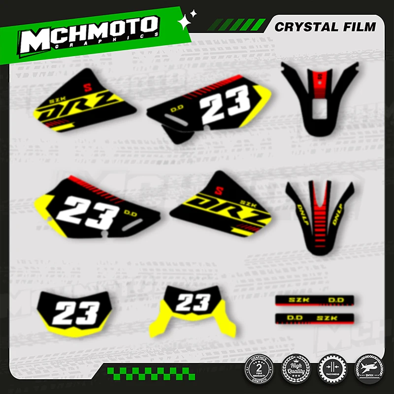 

MCHMFG MOTOR For SUZUKI 1996 1997 1998 1999 2000 2001-2021 DR650 New Style Motorcycle Graphics Decals Stickers Kits