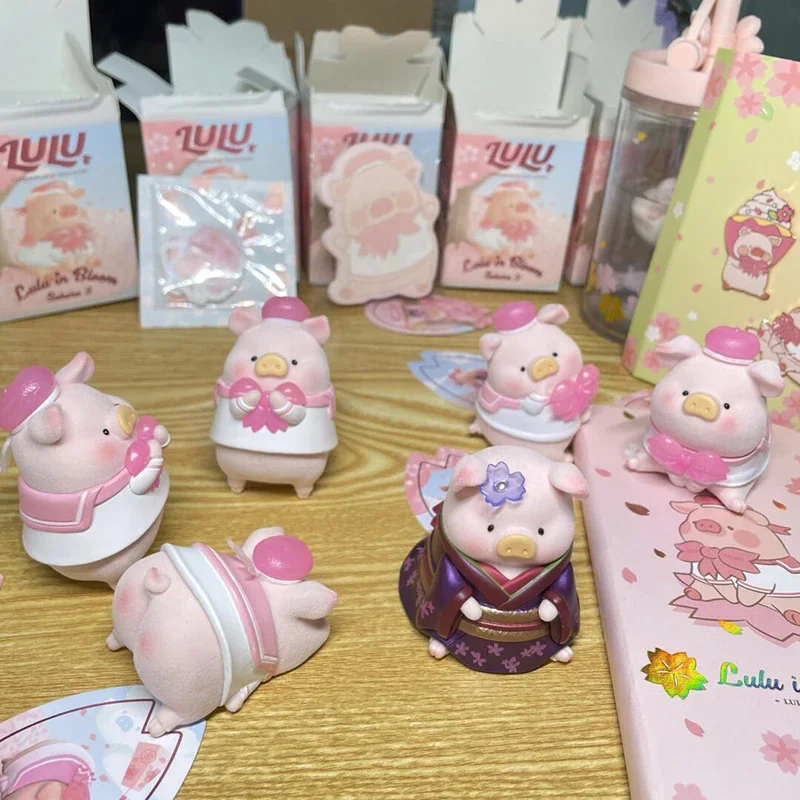 Lulu Piggy Sakura Series Blind Box Toy Cute Lulu sakura pig Action Figures Mystery Box Collectible Decor dolls Kid Surprise gift