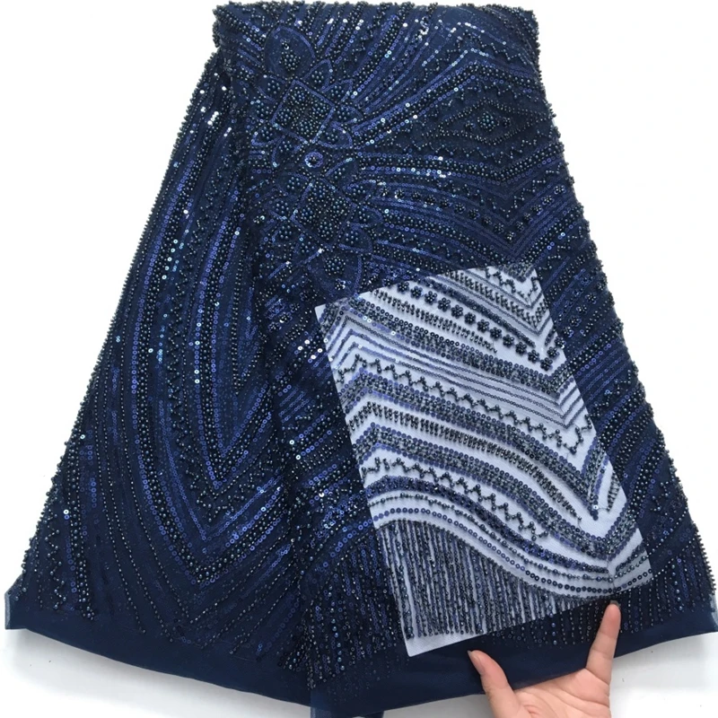 

Роскошная французская кружевная ткань с бисером, 2025, высокое качество, сетка с вышивкой, тюль, африканская кружевная ткань, свадебное платье для женщин S4248