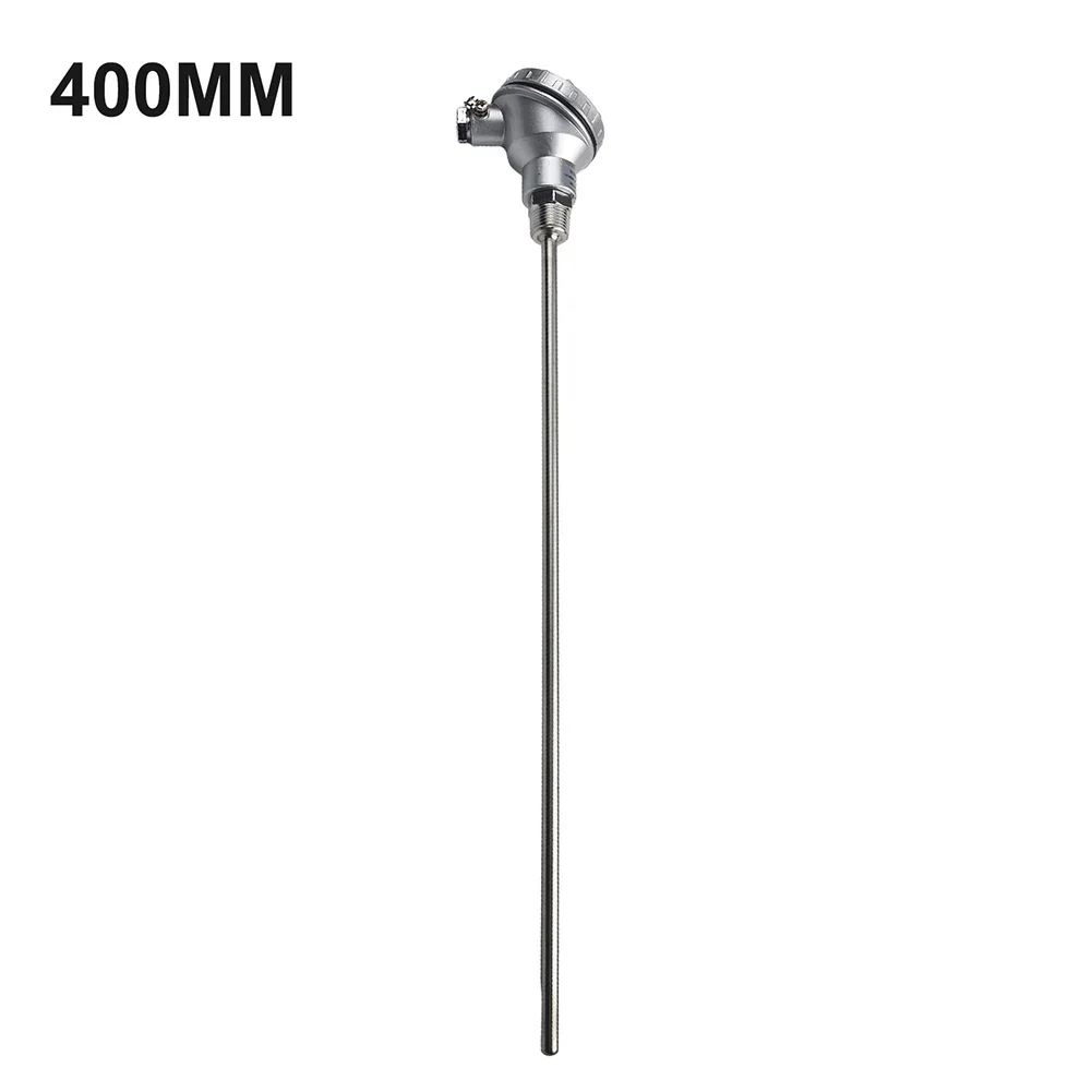 RTDs PT100 Temperature Sensor Probes PT 1/2inch Thread 400mm NPT Thread Thermocouple Terminal Head -200~420°C Tool Accessories