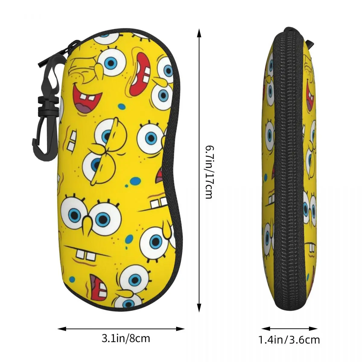 Spongebob Ultralichte softshell-brillenkoker - Compacte en draagbare brillenkoker voor reizen, school en dagelijks gebruik