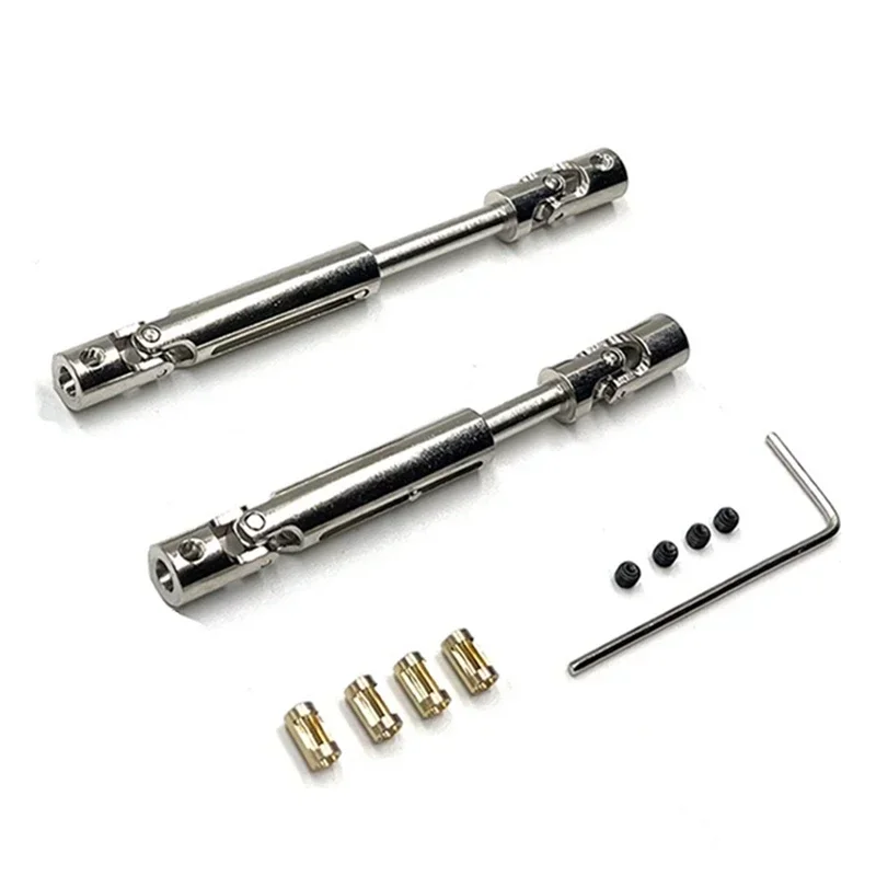 Metal Drive Shaft Sleeve para RC Car, CVD Driveshaft com 3mm a 4mm, Acessórios de Peças de Atualização, MN78 MN-78 1/12