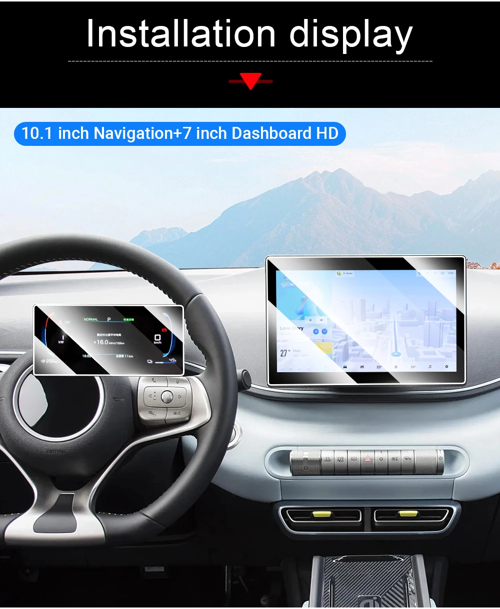 Für BYD Atto 1 / Dolphin Surf / Dolphin Mini / Seagull 2024 2025 2026 Auto-Navigations-Displayschutzfolie aus gehärtetem Glas, kratzfest – Detail 12