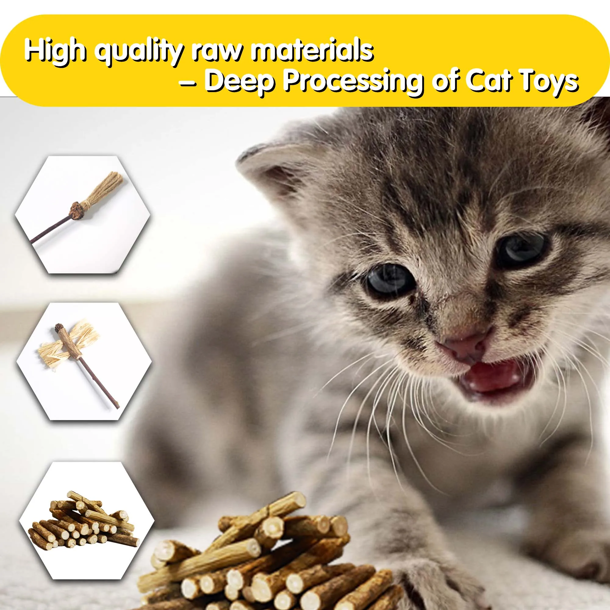 Oitabi 1000g Matatabi Chew Sticks - Silvervine Sticks for Cats, An All Natural Silvervine Cat Toy and Cat Treat 120mm x 11-15mm