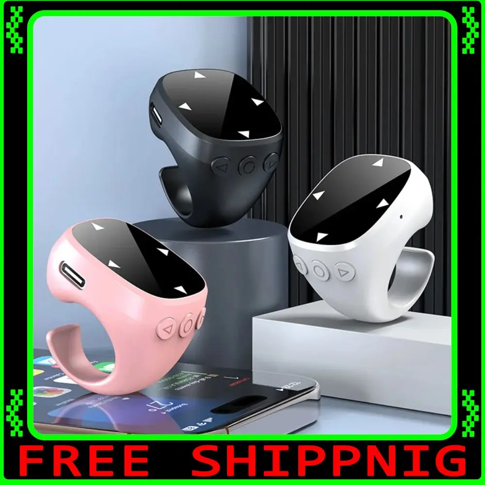 JX-13 Smart Fingertip Ring Mouse Remote Control Wireless Bluetooth Mobile Selfie Mice Video Automatic Page Turner Browsing Gift