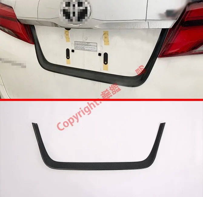 Rear Trunk Lid Licence Plate Around Trim For Toyota Alphard Vellfire AH30 2016 2017 2018 2019 2020 Car Accessories Stickers